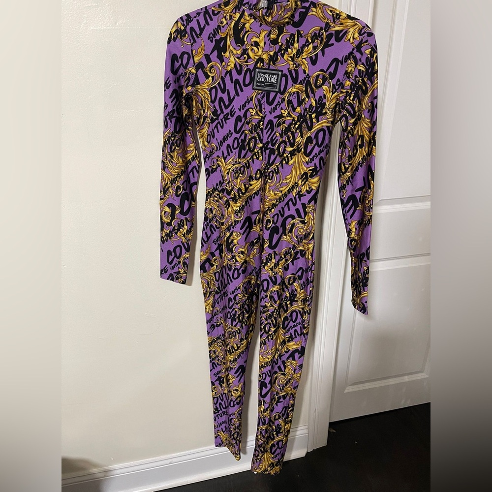 Versace Jeans Couture Purple Nylon Bodysuit